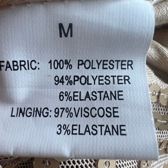 Tfnc London gold sequin mini dress medium - Picture 9 of 10